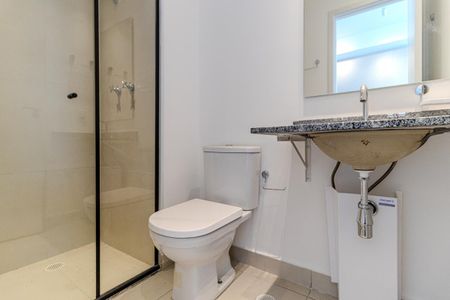 Banheiro de kitnet/studio à venda com 1 quarto, 24m² em Centro Histórico de São Paulo, São Paulo