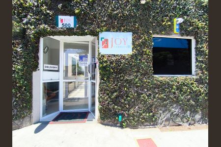 Studio para alugar com 36m², 1 quarto e 1 vagaFachada + Plaquinha