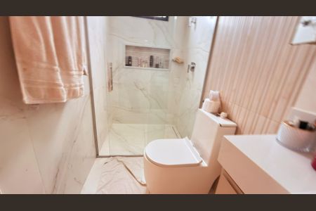 Banheiro da Suíte de casa de condomínio à venda com 4 quartos, 1092m² em São Geraldo, Lagoa Santa