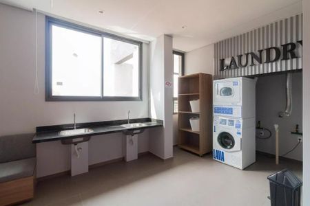Studio à venda com 24m², 1 quarto e sem vagaLavanderia prédio