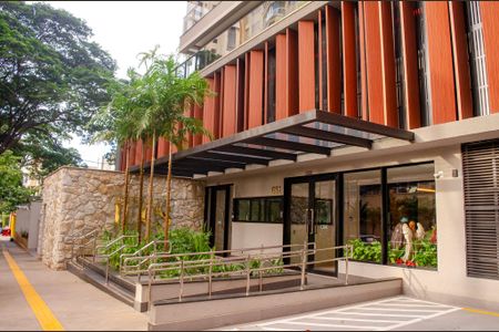 Apartamento para alugar com 128m², 3 quartos e 2 vagasFachada e portaria