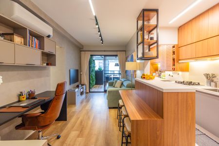Sala de apartamento à venda com 2 quartos, 79m² em Pinheiros, São Paulo