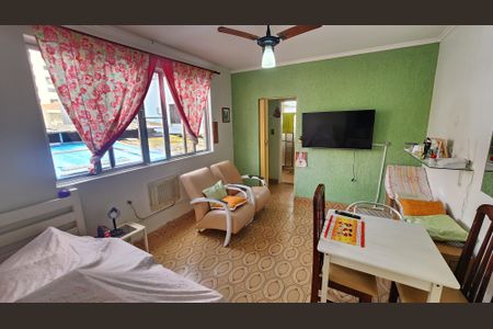 Detalhe Sala de apartamento para alugar com 1 quarto, 73m² em Embaré, Santos