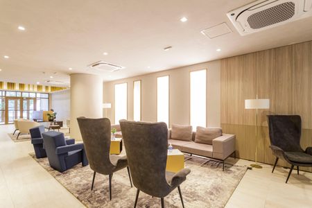 Studio para alugar com 27m², 1 quarto e sem vaga Studio para alugar com 27m², 1 quarto e sem vagaHall social