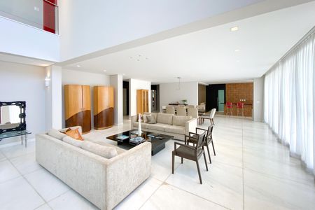 Sala de casa de condomínio para alugar com 4 quartos, 512m² em Alphaville Nova Lima, Nova Lima