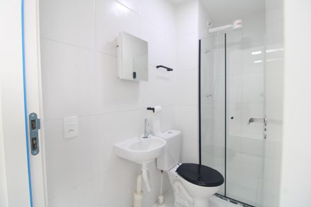Banheiro Social de apartamento para alugar com 2 quartos, 34m² em Veleiros, São Paulo