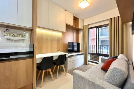 Sala de apartamento para alugar com 1 quarto, 29m² em Mirandópolis, São Paulo