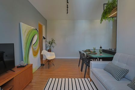 Sala de apartamento à venda com 1 quarto, 55m² em Funcionários, Belo Horizonte