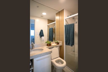 Apartamento à venda com 69m², 2 quartos e 1 vaga Apartamento à venda com 69m², 2 quartos e 1 vagaBanheiro Social