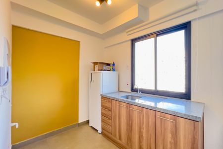 Cozinha de kitnet/studio para alugar com 1 quarto, 24m² em Vila Mariana, São Paulo