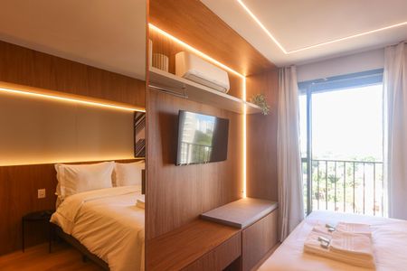 Quarto Suíte de kitnet/studio para alugar com 1 quarto, 24m² em Vila Olímpia, São Paulo