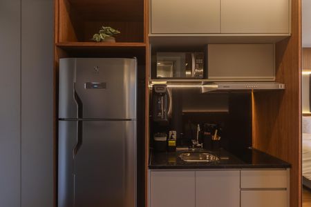 Cozinha de kitnet/studio para alugar com 1 quarto, 24m² em Vila Olímpia, São Paulo