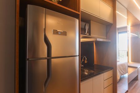 Cozinha de kitnet/studio para alugar com 1 quarto, 24m² em Vila Olímpia, São Paulo