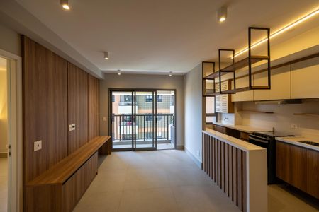 Sala_Cozinha - Conjugada de apartamento para alugar com 1 quarto, 53m² em Alphaville Industrial, Barueri