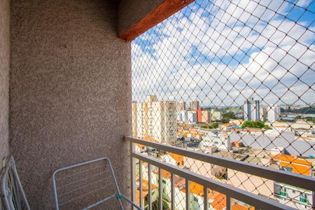 Varanda da sala de apartamento à venda com 3 quartos, 63m² em Vila Homero Thon, Santo André