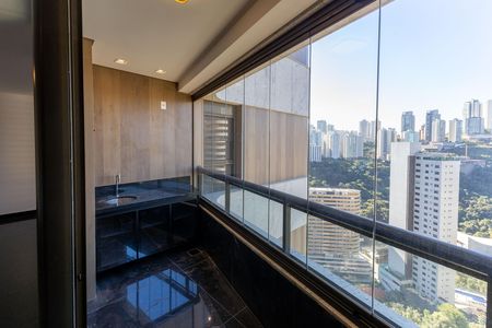 Varanda da Sala 1 de apartamento para alugar com 3 quartos, 142m² em Vila das Flores, Nova Lima
