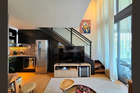 Apartamento para alugar com 67m², 1 quarto e 2 vagasSala