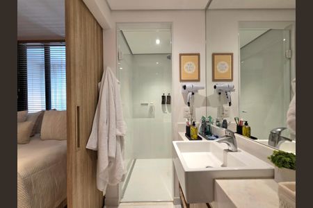 Apartamento para alugar com 67m², 1 quarto e 2 vagasBanheiro da Suíte