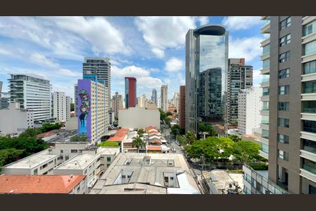 Vista da Sacada de kitnet/studio à venda com 1 quarto, 25m² em Pinheiros, São Paulo