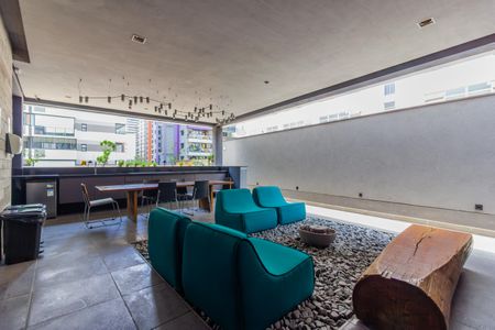 área comum - Lounge de kitnet/studio para alugar com 1 quarto, 20m² em Pinheiros, São Paulo