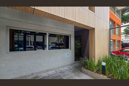 Studio para alugar com 42m², 1 quarto e sem vagaFachada e portaria