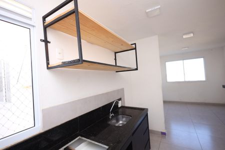 Cozinha de apartamento para alugar com 2 quartos, 42m² em Vila Cerrado 2, Goiânia