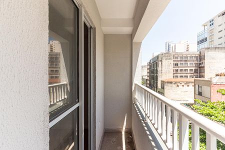 Varanda do Studio de kitnet/studio para alugar com 1 quarto, 22m² em Campos Elíseos, São Paulo