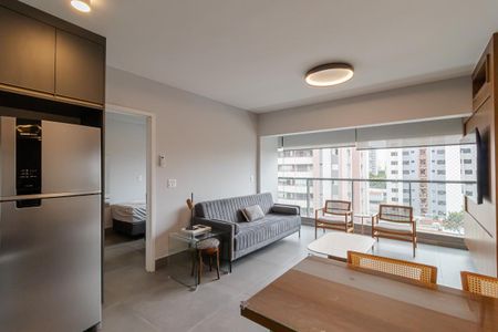 Sala de apartamento para alugar com 2 quartos, 66m² em Indianópolis, São Paulo
