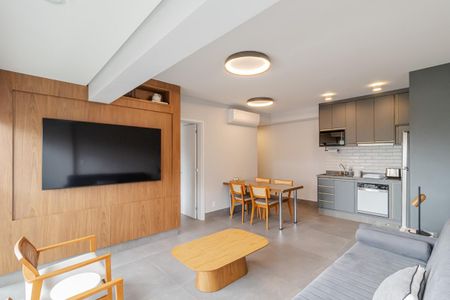 Sala de apartamento para alugar com 2 quartos, 66m² em Indianópolis, São Paulo