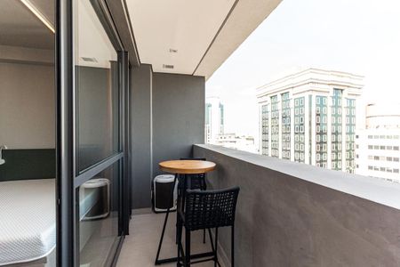 Varanda do Studio de kitnet/studio para alugar com 1 quarto, 28m² em Consolação, São Paulo