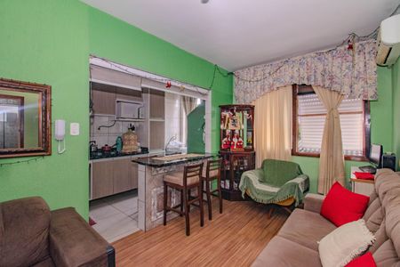 Sala de apartamento à venda com 1 quarto, 43m² em Jardim Floresta, Porto Alegre