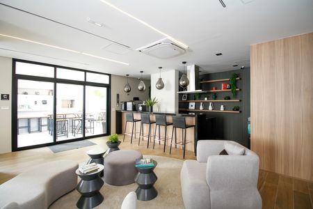 Área Comum - Coliving de kitnet/studio à venda com 1 quarto, 23m² em Pinheiros, São Paulo