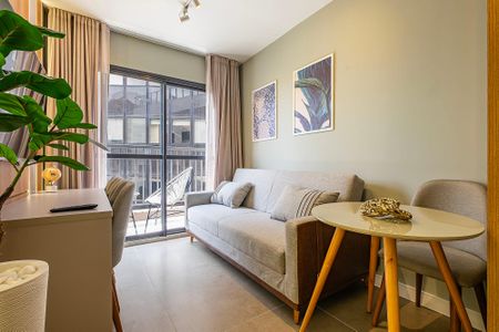Sala/Cozinha de apartamento à venda com 1 quarto, 27m² em Pinheiros, São Paulo