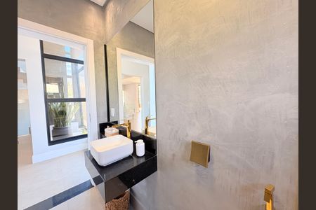 Casa de condomínio para alugar com 500m², 4 quartos e 6 vagasBanheiro da área gourmet