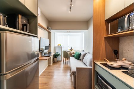 Sala de apartamento para alugar com 1 quarto, 27m² em Vila Olímpia, São Paulo