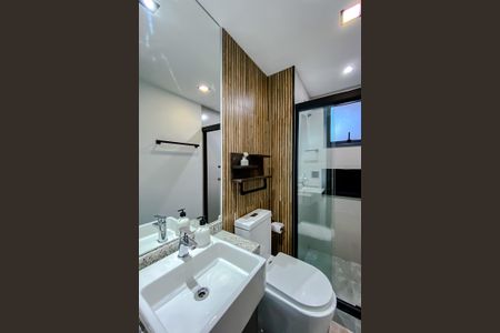 Banheiro de kitnet/studio para alugar com 1 quarto, 23m² em Vila Mariana, São Paulo