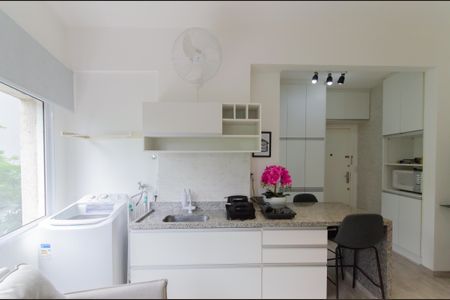 Cozinha de apartamento para alugar com 1 quarto, 30m² em Centro Histórico de São Paulo, São Paulo
