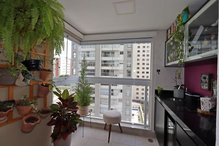 Varanda Gourmet de apartamento à venda com 2 quartos, 57m² em Parque das Nações, Santo André