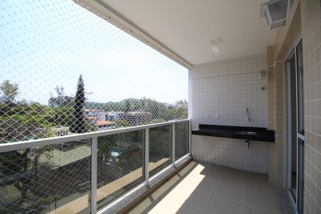 Sala - Varanda de apartamento para alugar com 3 quartos, 93m² em Freguesia (jacarepaguá), Rio de Janeiro