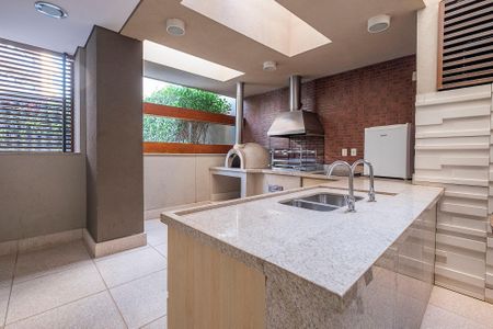 Studio para alugar com 44m², 1 quarto e 1 vagaChurrasqueira