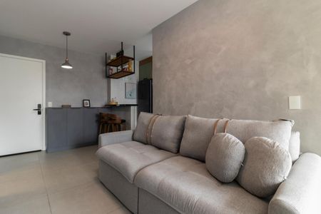 Sala  de apartamento para alugar com 1 quarto, 48m² em Indianópolis, São Paulo