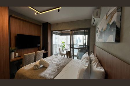 Sala/Quarto de apartamento para alugar com 1 quarto, 27m² em Moema, São Paulo