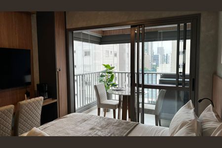 Sala/Quarto de apartamento para alugar com 1 quarto, 27m² em Moema, São Paulo