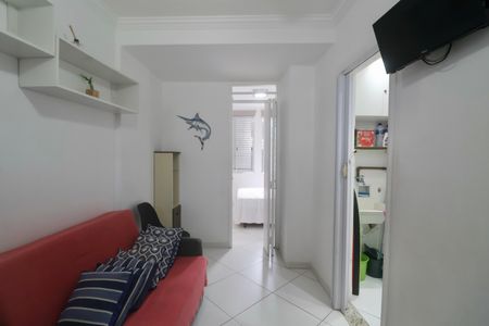 Sala de apartamento para alugar com 1 quarto, 33m² em Centro, Guarujá
