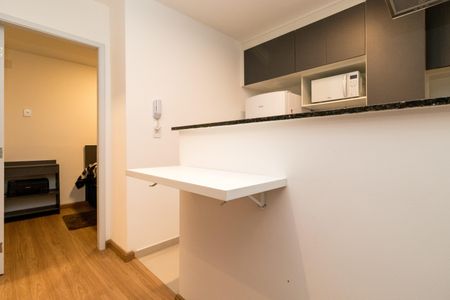 Apartamento à venda com 28m², 1 quarto e sem vagaCozinha e Área de Serviço - mesa retrátil