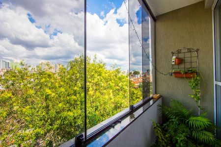 Varanda da sala de apartamento para alugar com 3 quartos, 125m² em Vila Scarpelli, Santo André