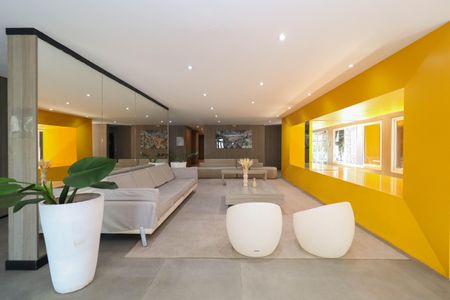 Studio para alugar com 30m², 1 quarto e 1 vaga Studio para alugar com 30m², 1 quarto e 1 vagaHall social