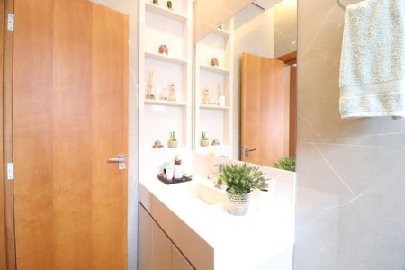 Casa de condomínio para alugar com 219m², 3 quartos e 4 vagasBanheiro do Quarto 2