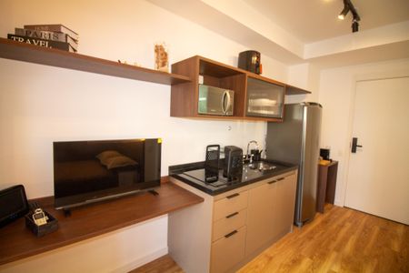 Cozinha de kitnet/studio para alugar com 1 quarto, 29m² em Santo Amaro, São Paulo