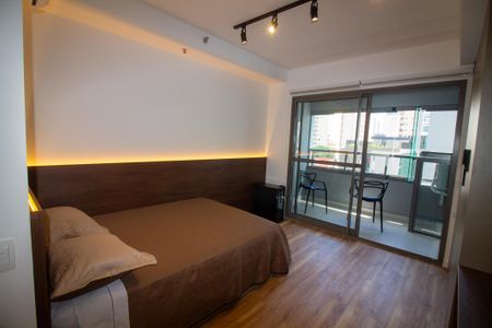 Sala / Quarto - Studio de kitnet/studio para alugar com 1 quarto, 29m² em Santo Amaro, São Paulo
